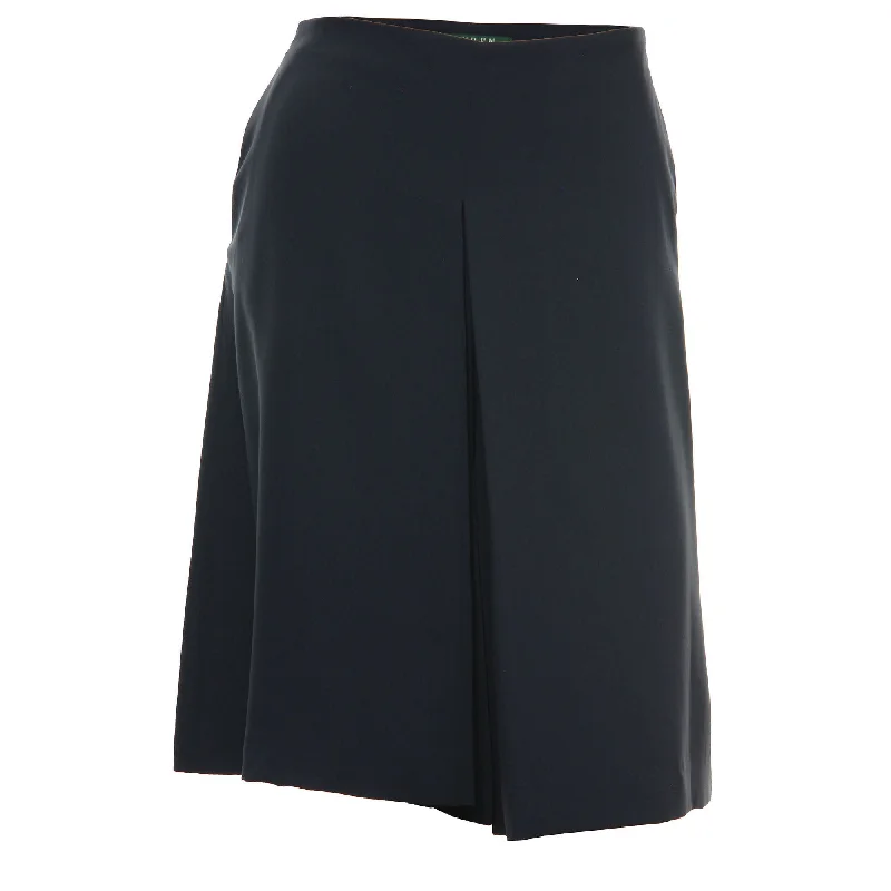 Design Perception Ralph Lauren Blue Pleated Culottes Shorts