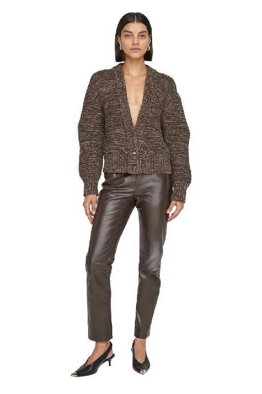 Extra long version Dayna Cardigan - Marled Brown