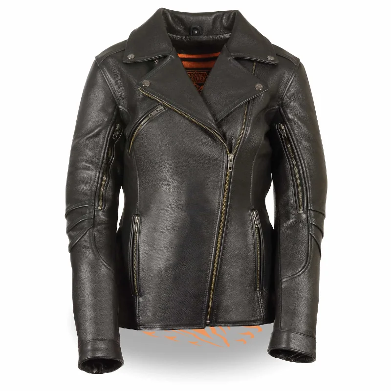Classic style Ladies Classic Vented Goatskin Jacket