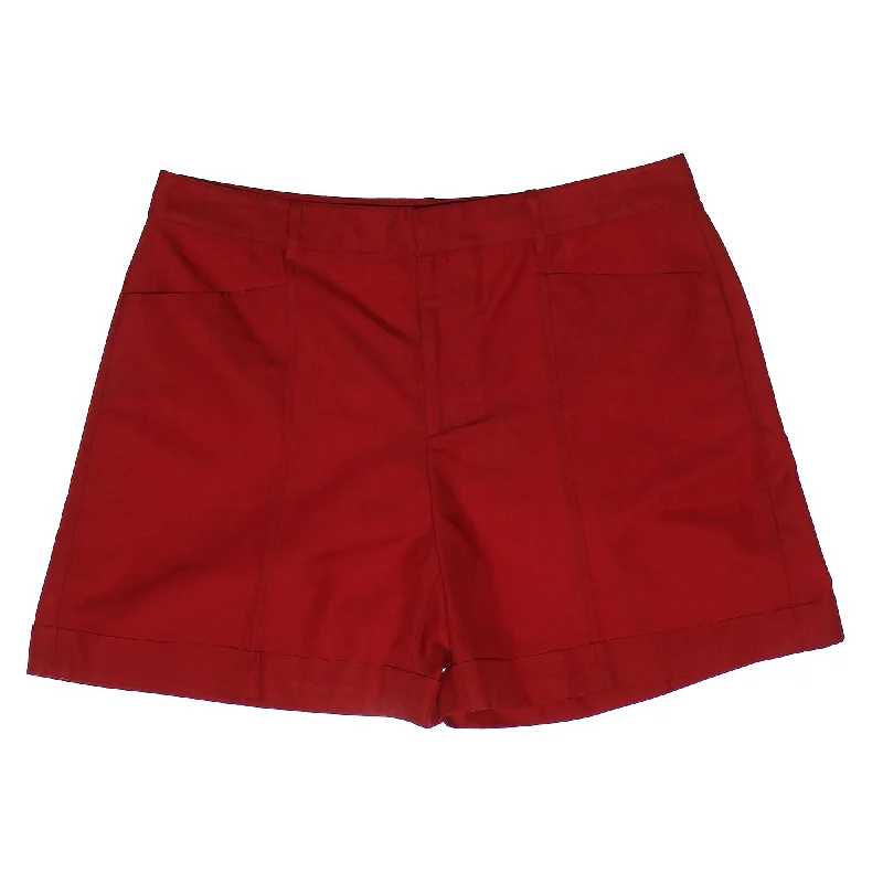 Knowledge And Elegance Ralph Lauren Black Label Red Silk / Cotton Adele Shorts