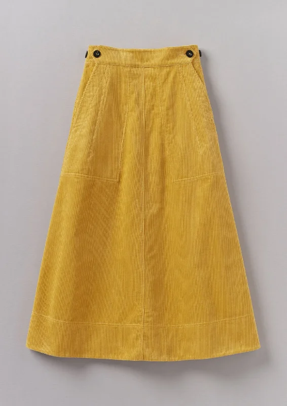 Classic Series Organic Cord A Line Skirt | Heliodor