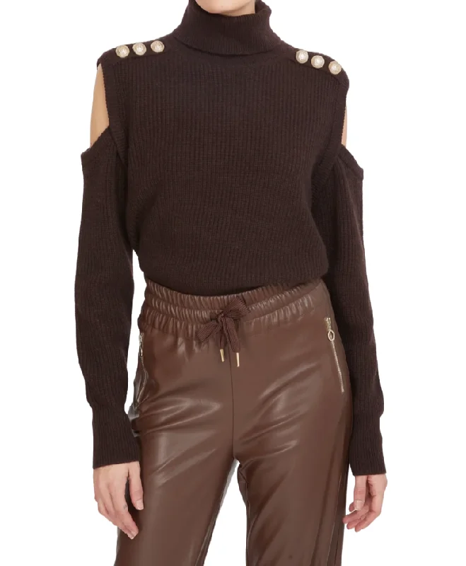 Printed pattern Bibi Cut Out Sweater - Deep Brown