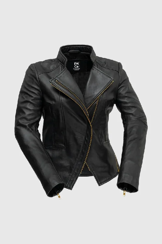 Elegant Style Zoey Lamskin Fashion Jacket