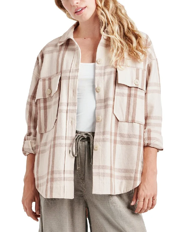 Letter embroidery Splendid Tatum Plaid Shacket