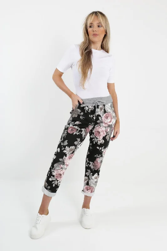 Black Pink Floral