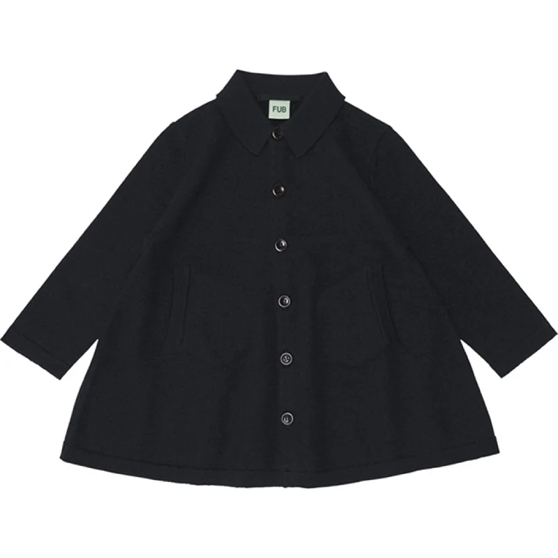 Trendy and versatile FUB Felted Coat Dark Navy