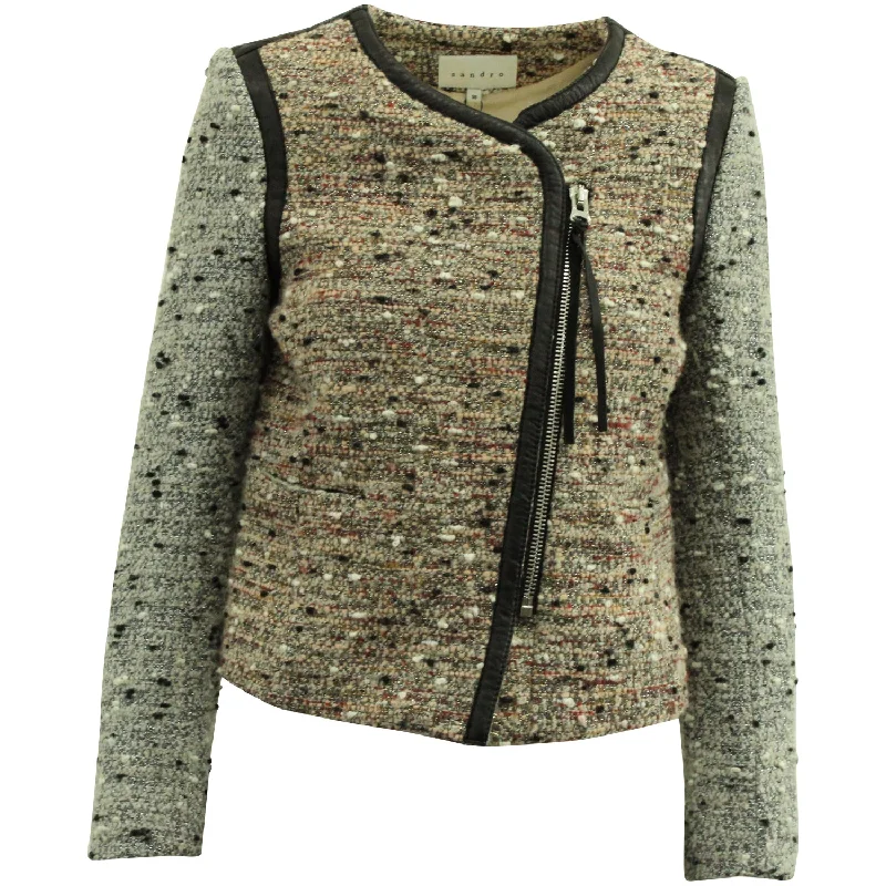 Sports suit style Sandro Paris Tweed Jacket in Multicolor Polyester