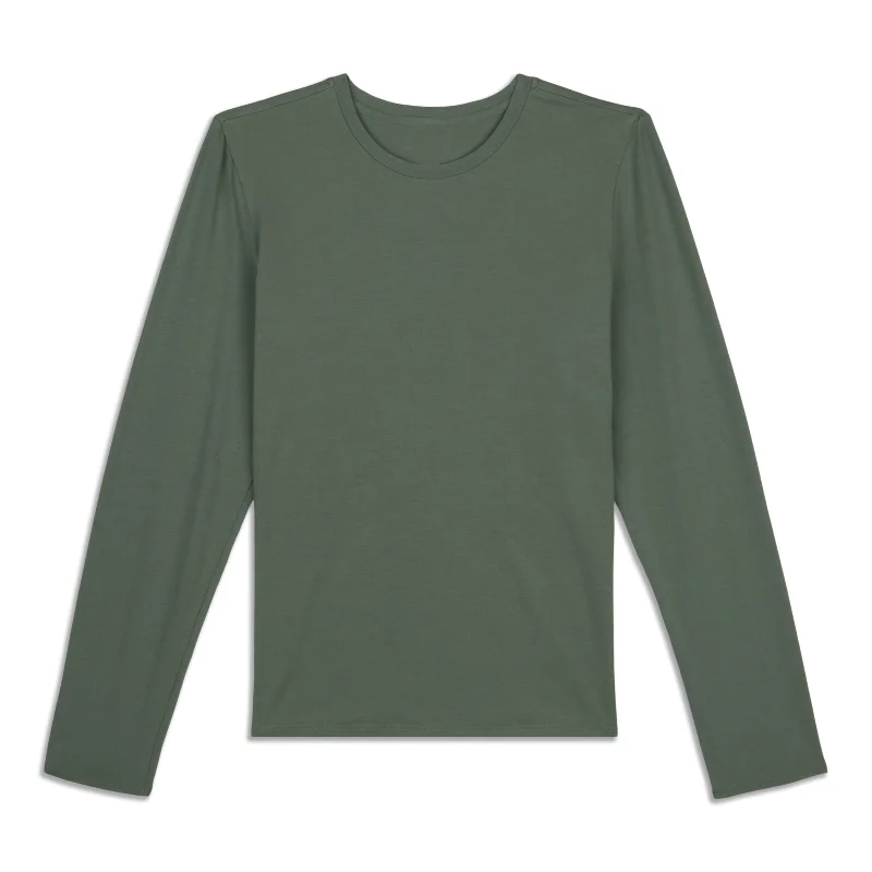 Multi-functional style Organic Cotton Crewneck Long-Sleeve Shirt - Resale