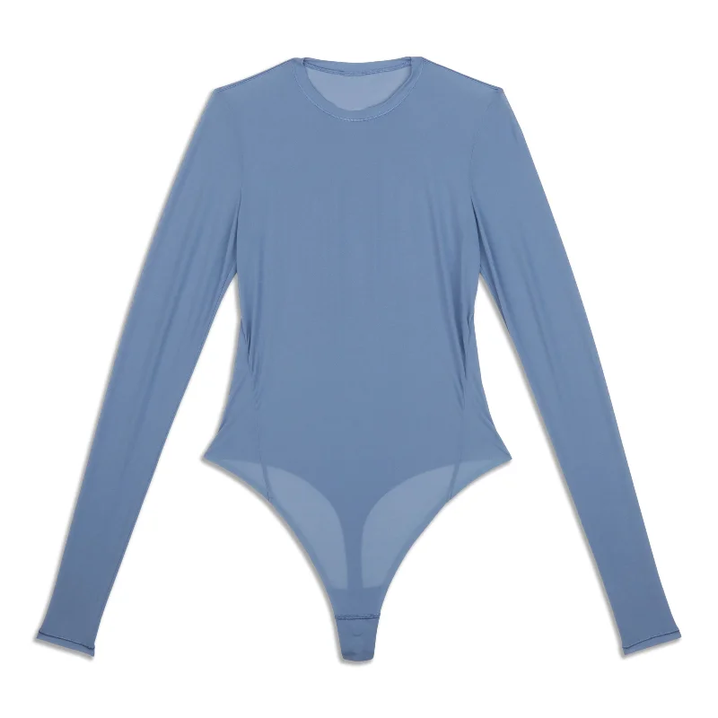 Personalized print Long-Sleeve Crewneck Bodysuit - Resale