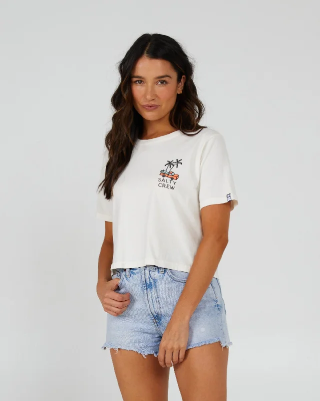 Skirt style Lookout Crop Tee - Off White