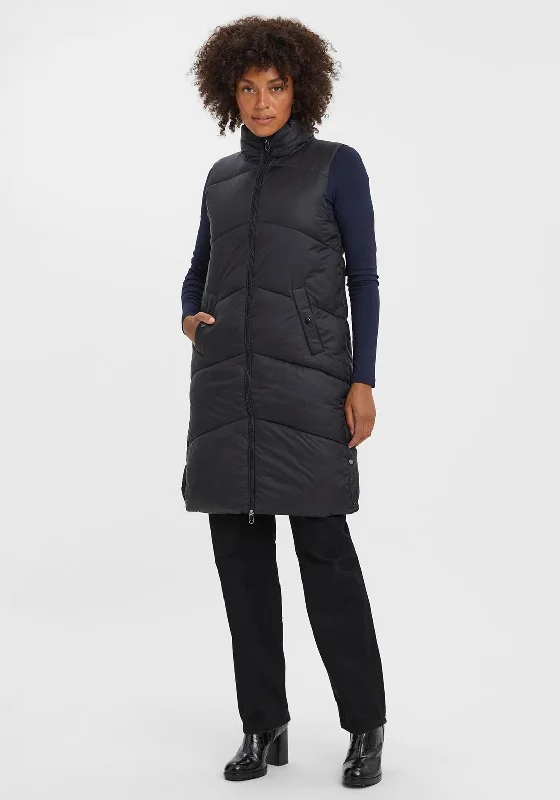 Cool Style Vero Moda Padded Long Gilet, Black