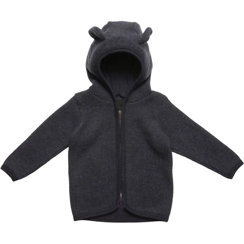 Exquisite workmanship Huttelihut Jacket Ears Soft Wool Jackie Navy