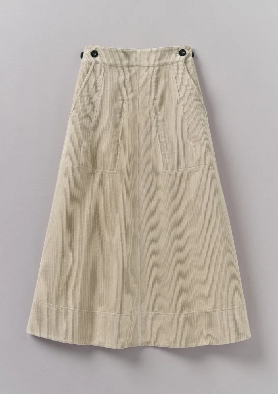 Nightclub Style Organic Cord A Line Skirt | Moonstone