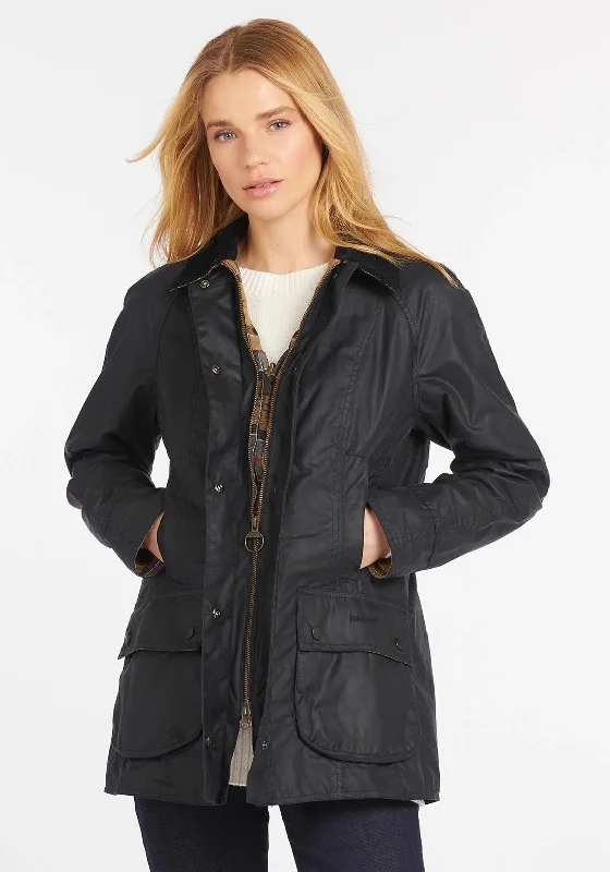 Amazing design Barbour Womens Beadnell Waxed Jacket, Navy