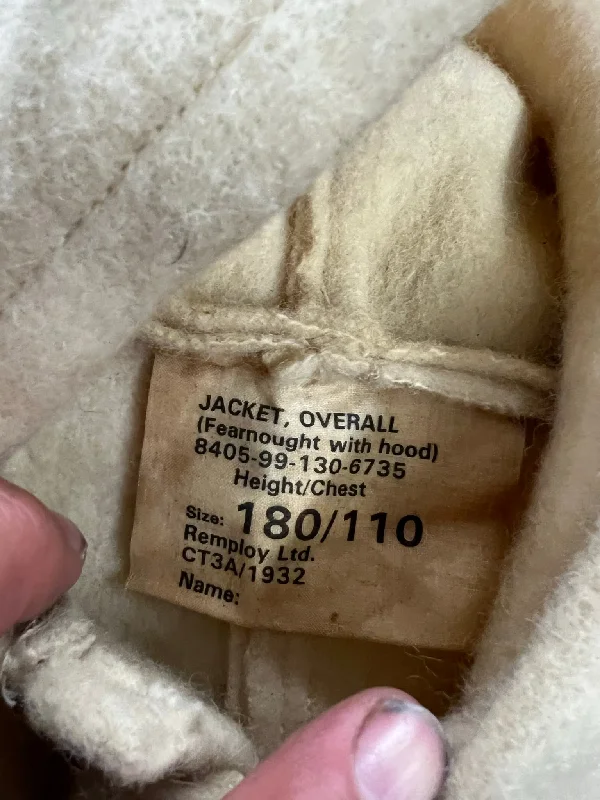 Unique prints Vintage British Fearnought Jacket W/ Hood