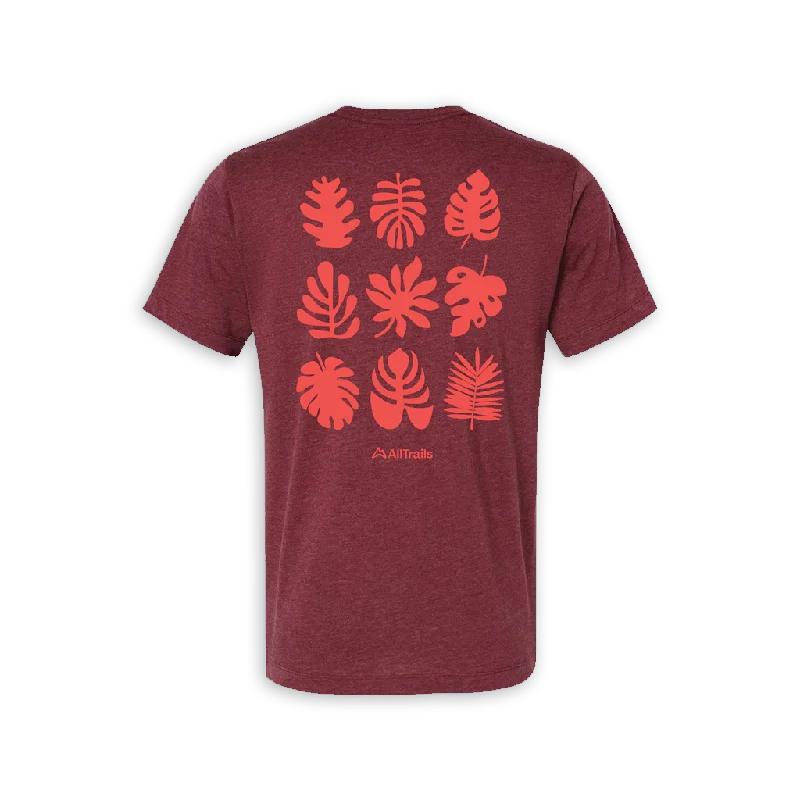 Elegant Style Foliage Tee - Heather Red