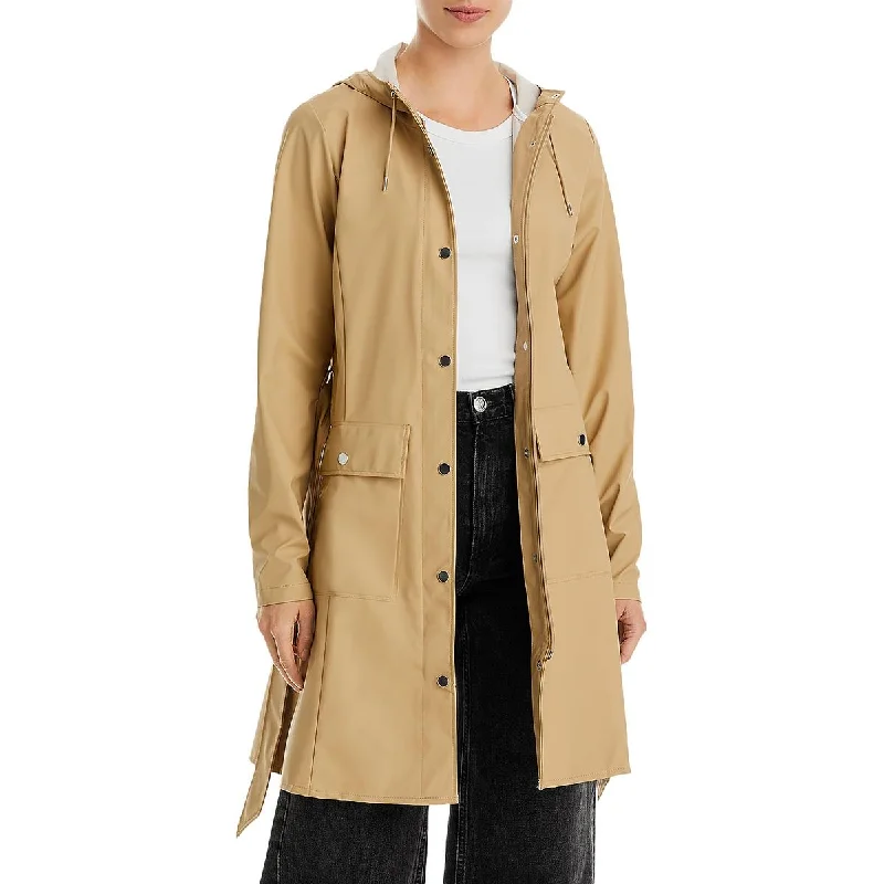 Style Design Rains Womens Water Resistant Tie Belt Raincoat