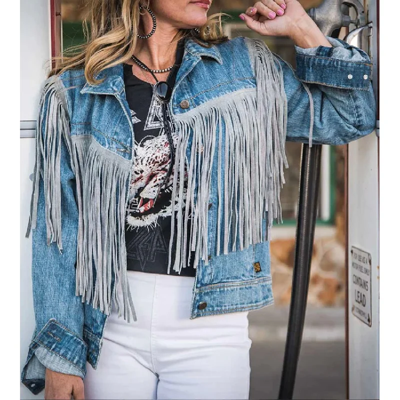 Classic Series STS Ranchwear Women's Gretchen Cowhide Jean Jacket