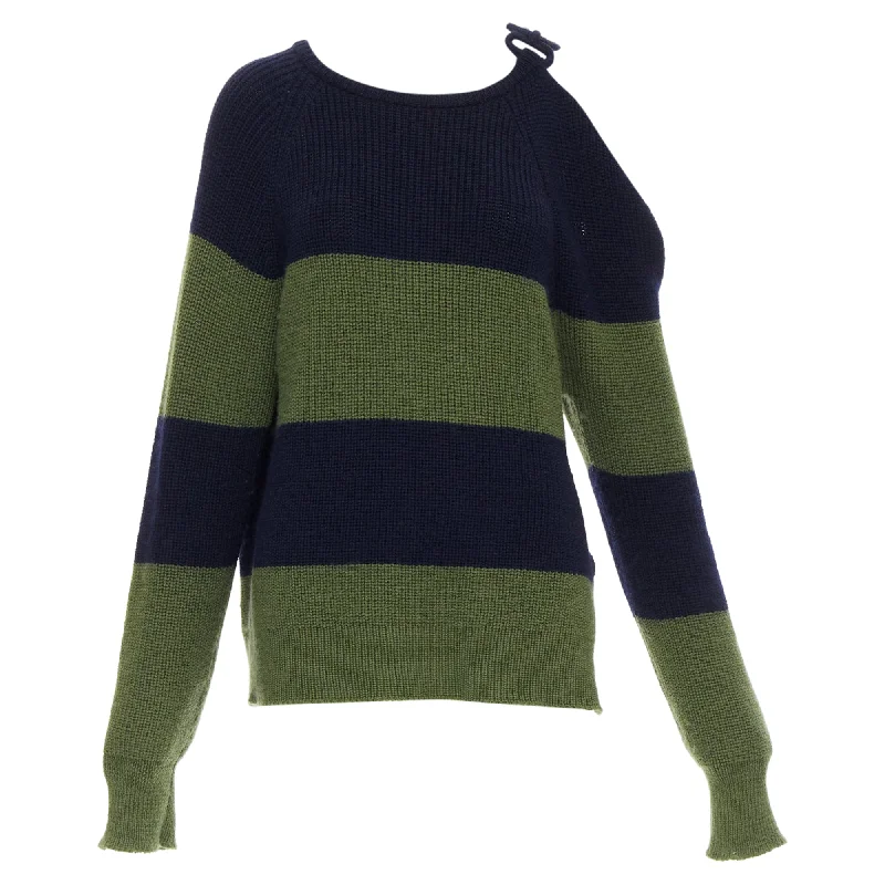 Literary Style Monse Embellished Cutout Fine Merino Wool Sweater