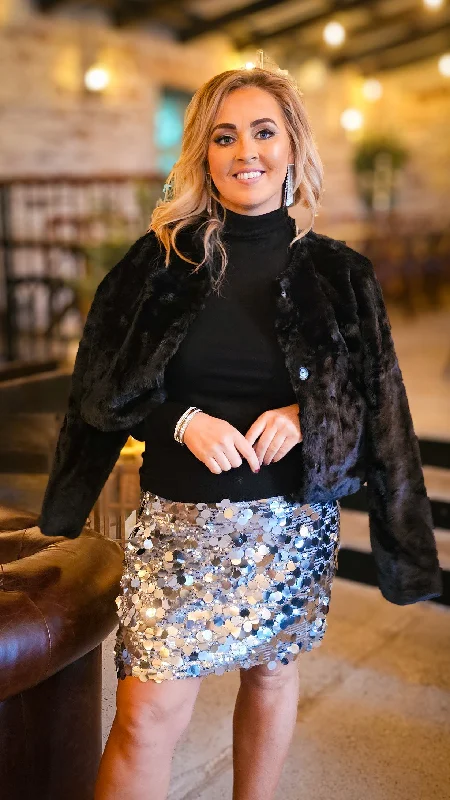 Sports Zipper Style Jadel Silver Skirt
