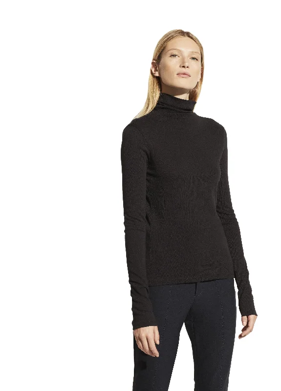 Ultra-lightweight Essential Long Sleeve Turtleneck - Black