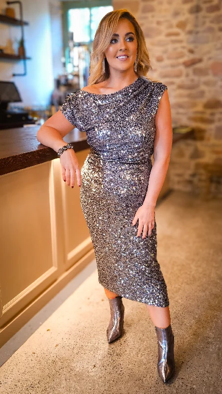 Sports suit style Sasha Silver Skirt