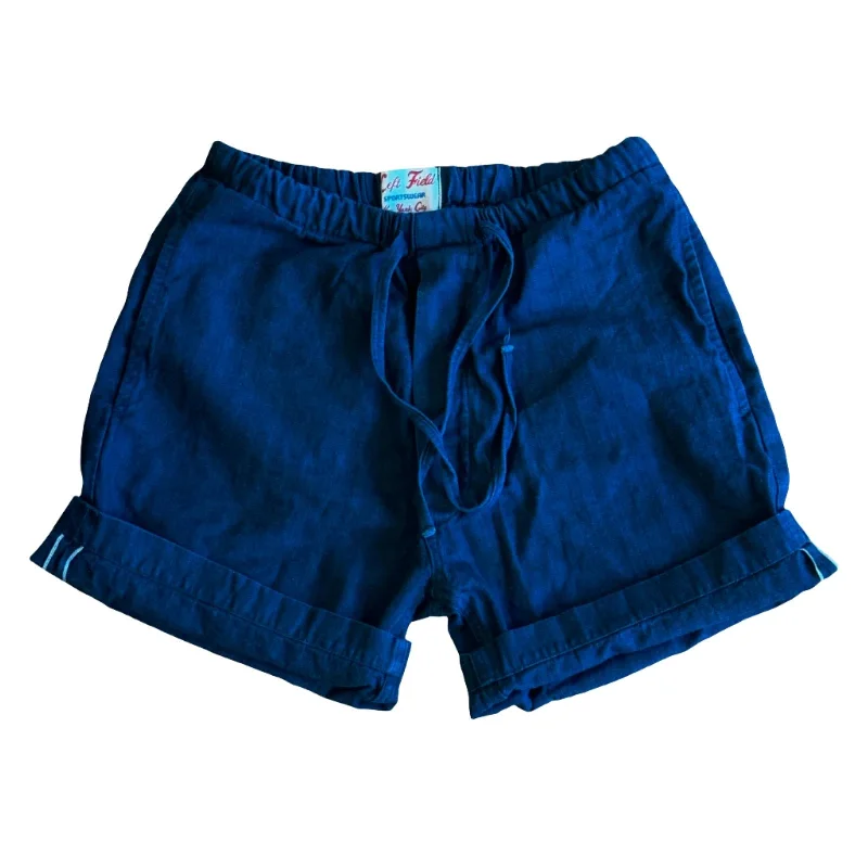 Sports Casual Style Japanese Indigo selvedge Herringbone Shorts