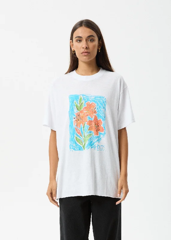 Leisure Travel AFENDS Womens Still Life - Oversized Tee - White