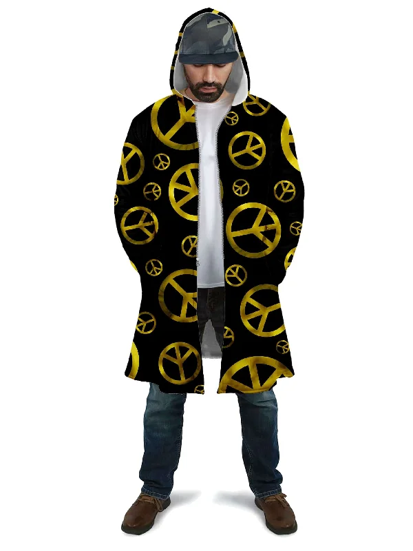 Elegant Style Peace Sign Gold Cloak