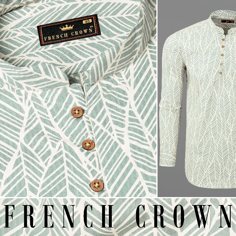 Short skirt design Tiara Gray Printed Seersucker Lightweight Premium Cotton Kurta Shirt Short skirt design Tiara Gray Printed Seersucker Lightweight Premium Cotton Kurta Shirt