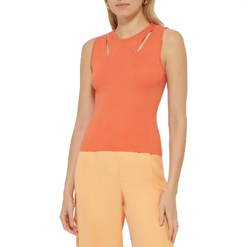 Fashionable and versatile DKNY Womens Cut-Out Layering Tank Top Sweater
