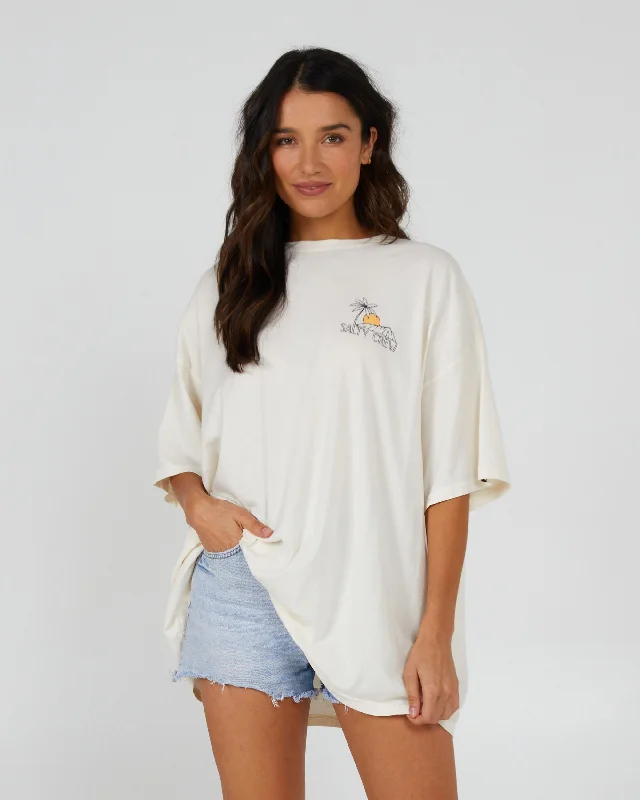 British casual Joy Cover Up Tee - Off White