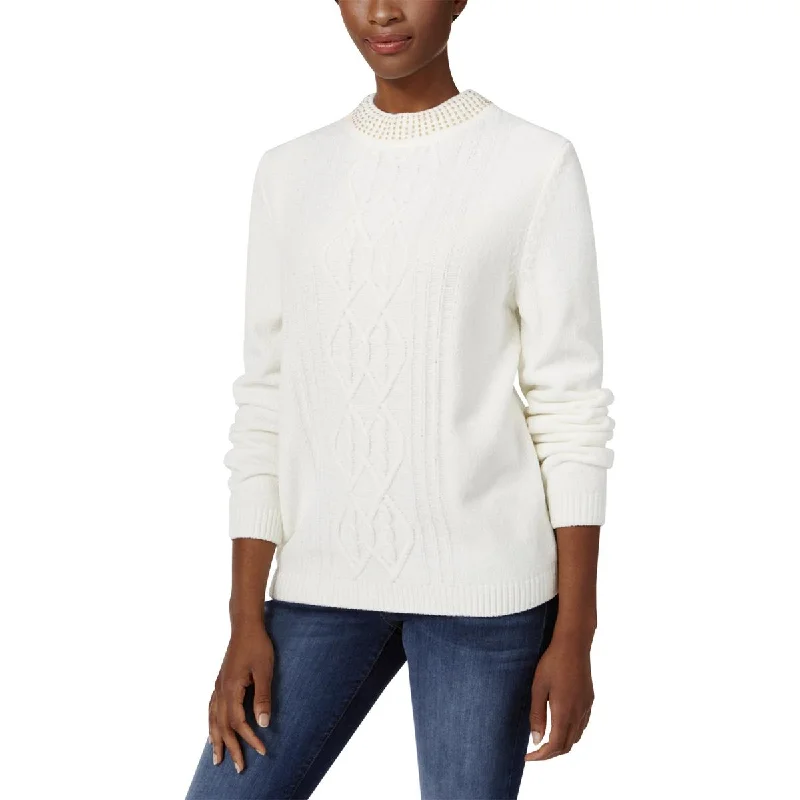 Style Design Alfred Dunner Womens Knit Mock-Neck Pullover Sweater
