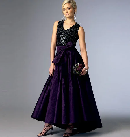 Stand-up collar design Vogue Skirt V8980