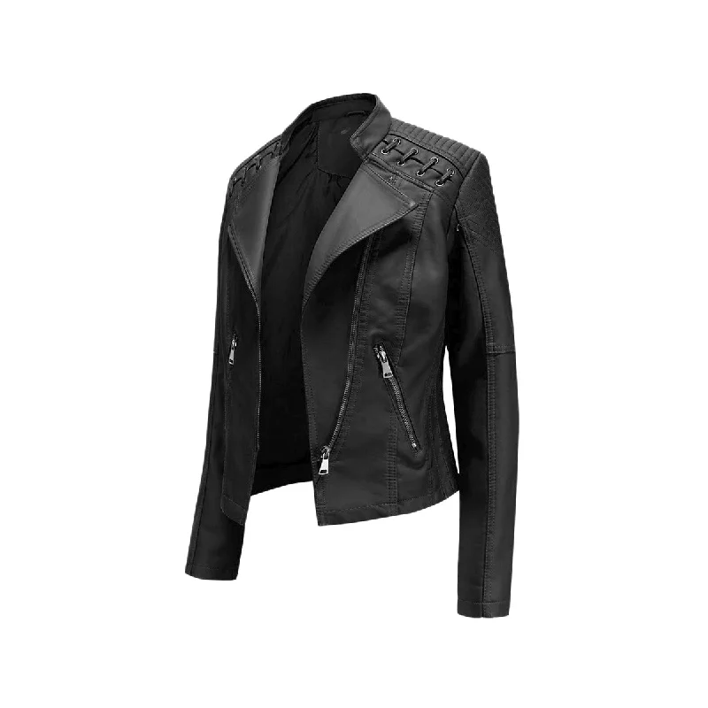 Cool Breeze At Night Old School Leather Jacket