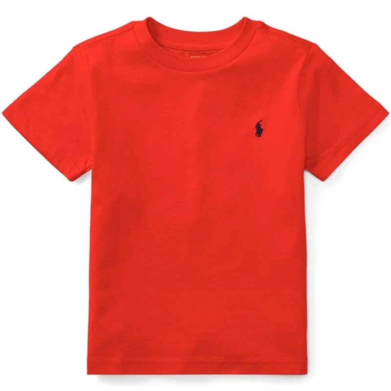 Customized Version Polo Ralph Lauren Boy Short Sleeved T-shirt Red