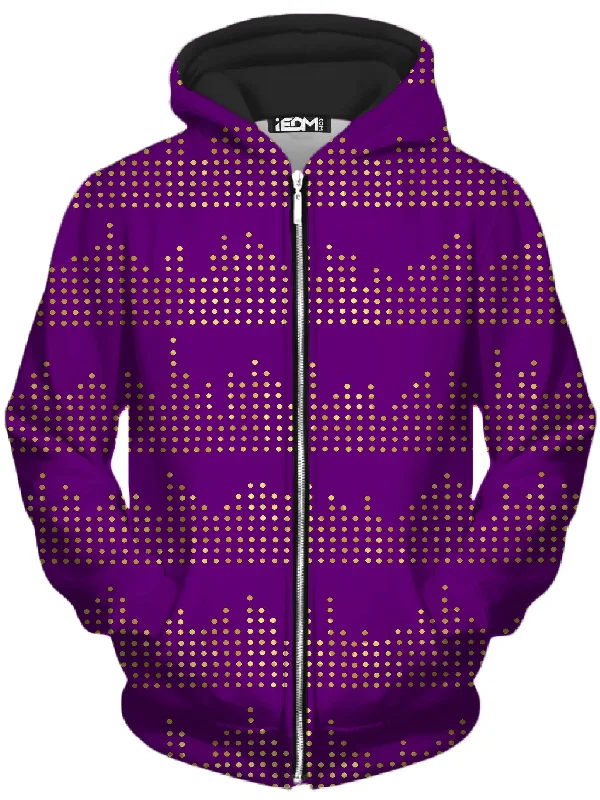 Sports Jumpsuit Gold Equalizer Beats Unisex Zip-Up Hoodie