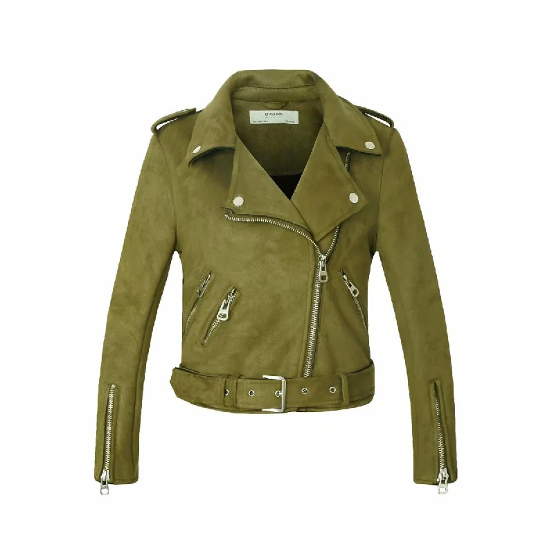 Design sense Short Suede Jacket