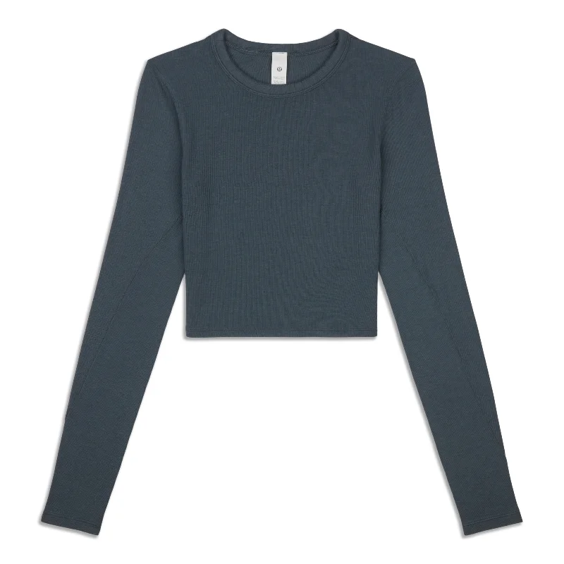 Beautiful Romance Hold Tight Straight-Hem Cropped Long-Sleeve Shirt - Resale