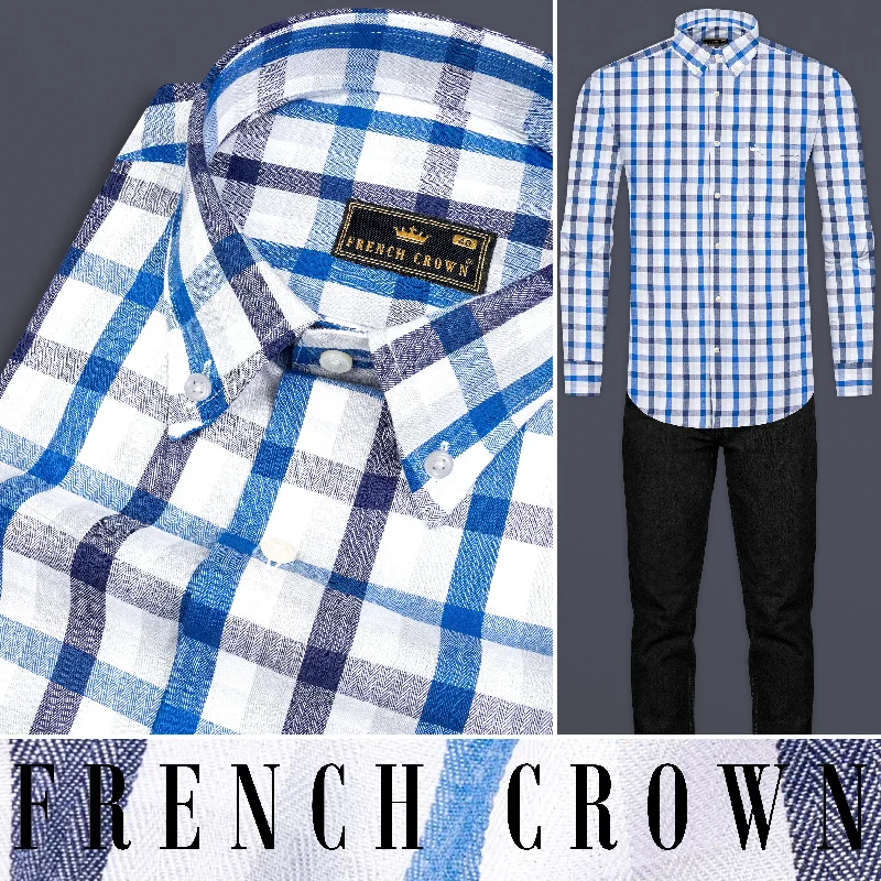 Customized Version Downriver with Crystal Blue Plaid Herringbone Shirt