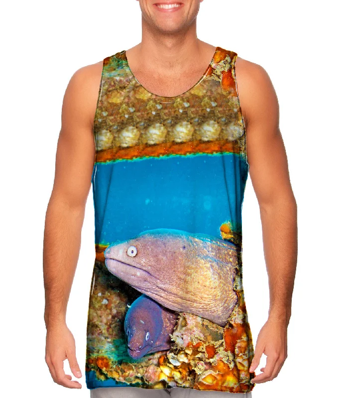 Street Show-off Style Two Moray Eels Underwater