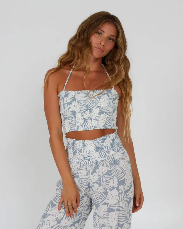 Amazing design Mainland Smocked Top - Sea Blue