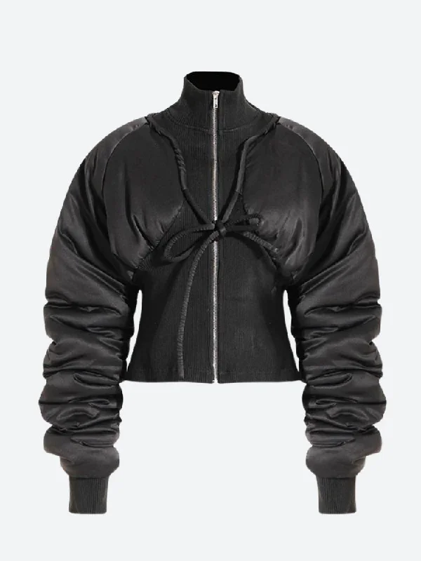Comfortable and simple Puffer Corduroy Zip-Up Jacket