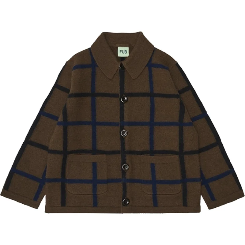 Letter embroidery FUB Felted Coat Amber