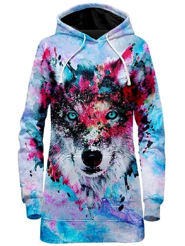 Warm Winter Series Wolf Hoodie Dress