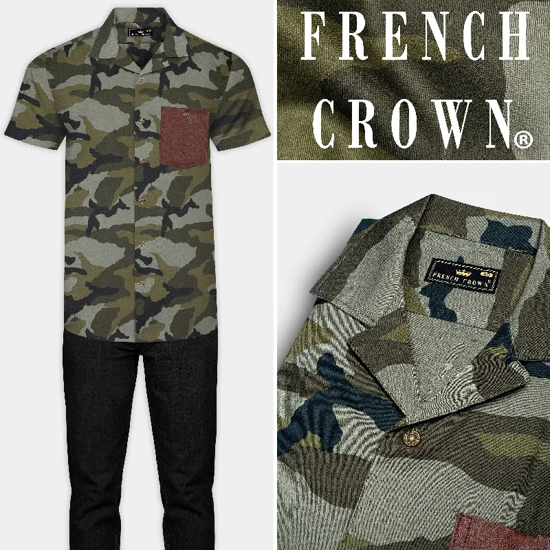 Multi-functional style Concord Gray And  Iridium Brown Royal Oxford Designer Shirt
