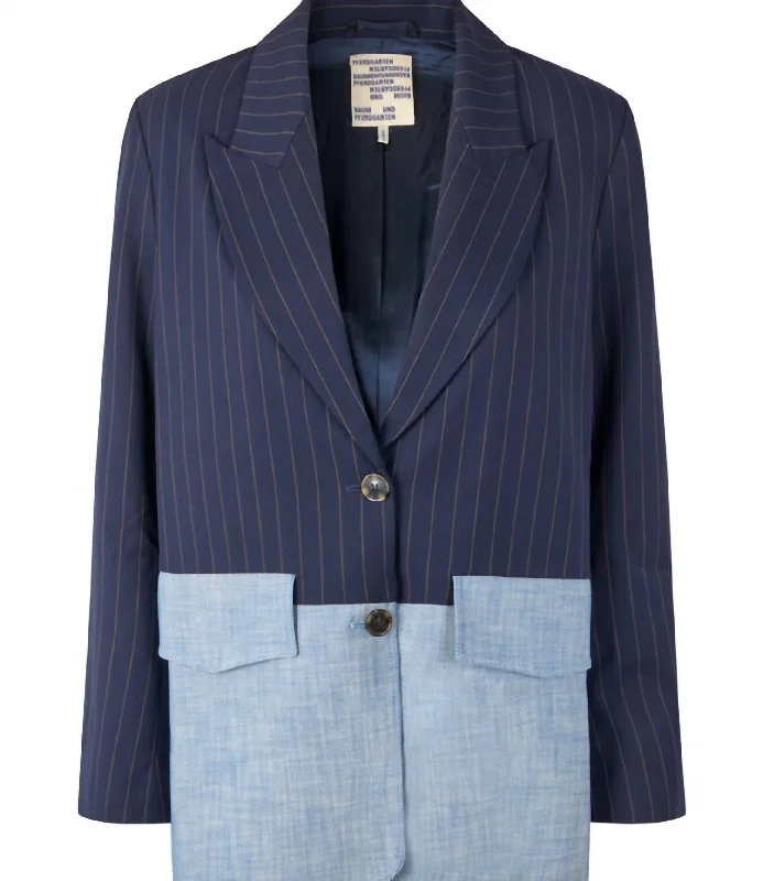 Warm and substantial Barba Jacket In Seabornepinstripe