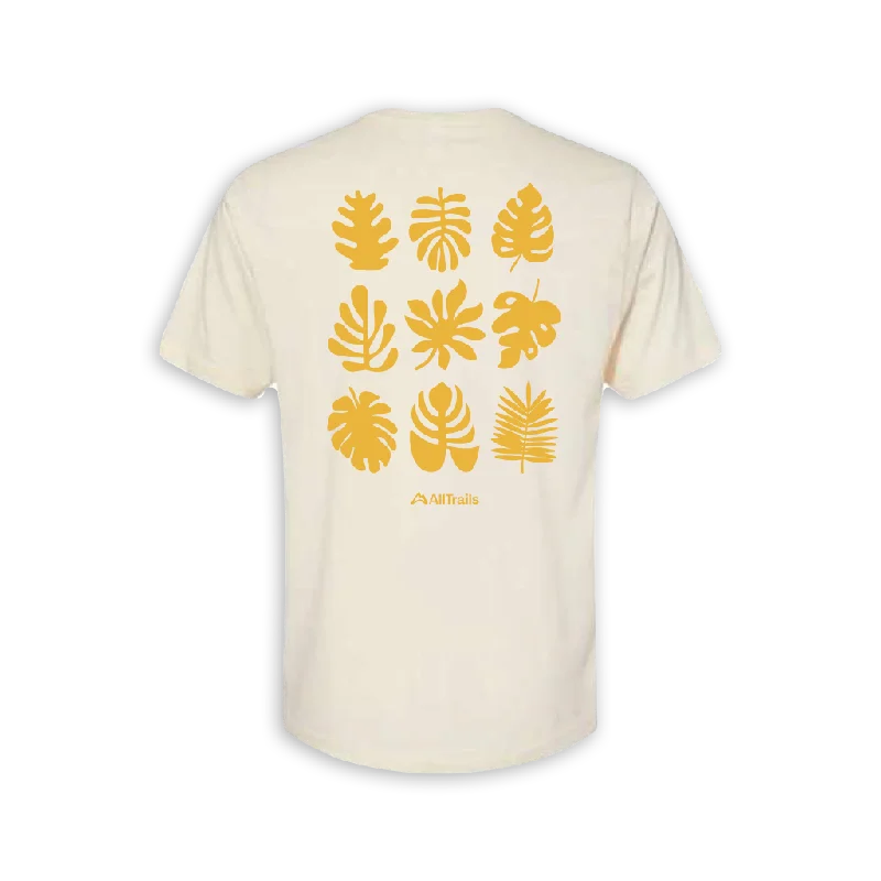 Hooded design Foliage Tee - Natural