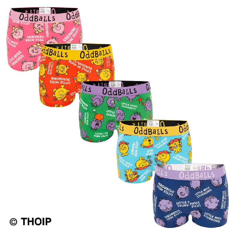 Slim Fit Little Miss Bundle - Ladies Boxer Shorts 5 Pack Bundle