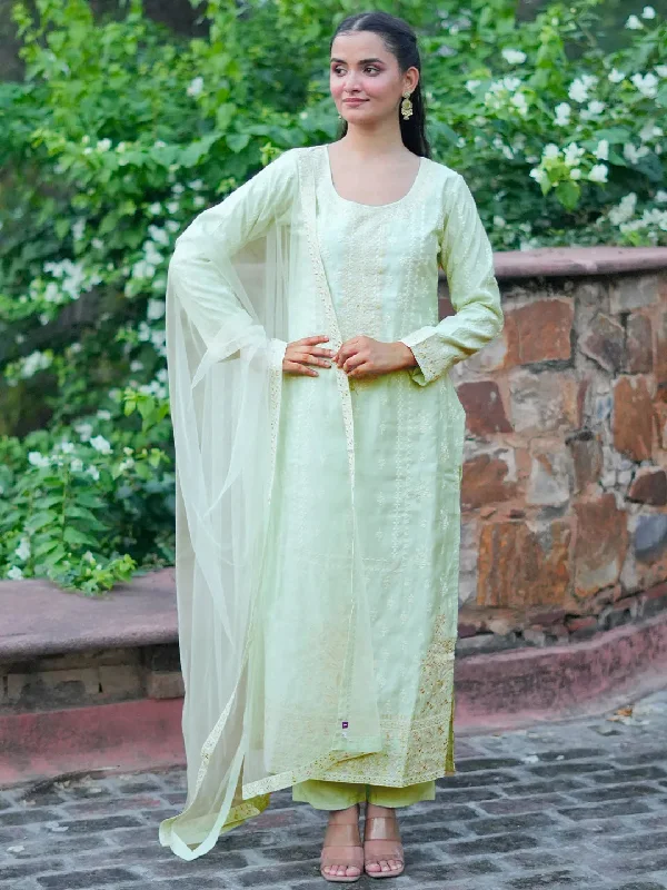 Sports Fitness Wear Libas Art Sea Green Embroidered Silk Blend Straight Suit With Dupatta Sports Fitness Wear Libas Art Sea Green Embroidered Silk Blend Straight Suit With Dupatta